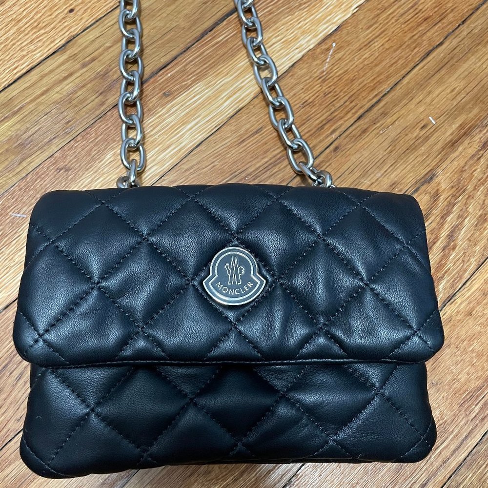 Moncler Black Quilted Shoulder Bag